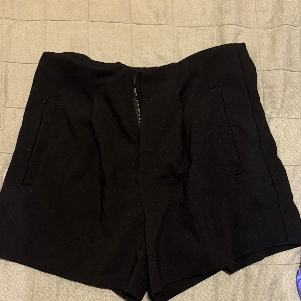 High Wasted Black Dress Shorts